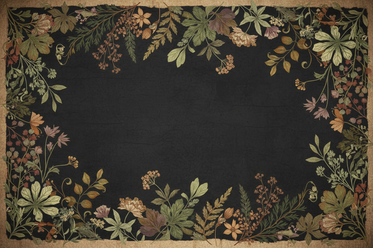 Vintage Botanical Border Banner